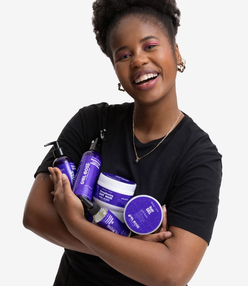 Girl Boss Africa hair care products featured with Woolworths Youth Makers